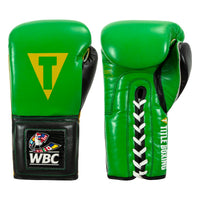 color:Green/Black::WBC by TITLE Boxing Sparring Gloves