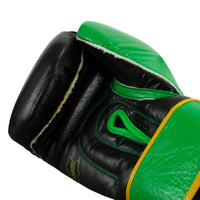 variant:Black/Green::WBC by TITLE Boxing Training Gloves hand view
