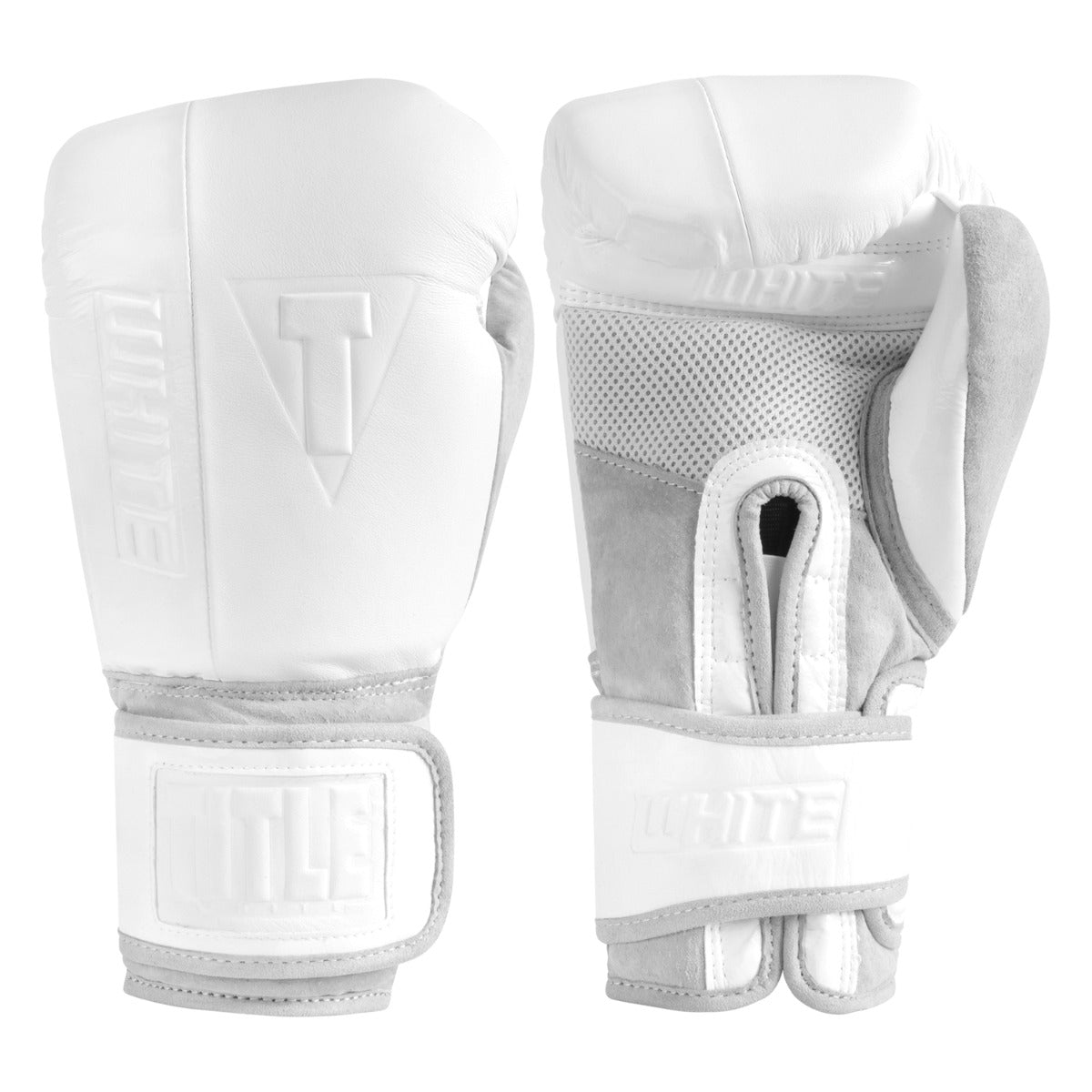variant:lifestyle::TITLE White Boxing Heavy Bag Gloves main view