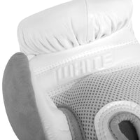variant:lifestyle::TITLE White Boxing Heavy Bag Gloves hand view