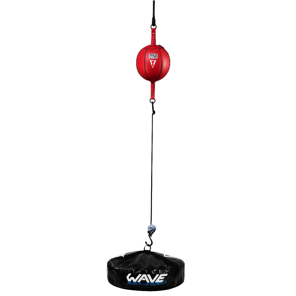 variant:lifestyle::TITLE Boxing Wave H2O Universal Bag Anchor in use with a double end bag