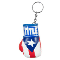color:White/Red/Blue::TITLE Boxing Excel Glove Keyring front view