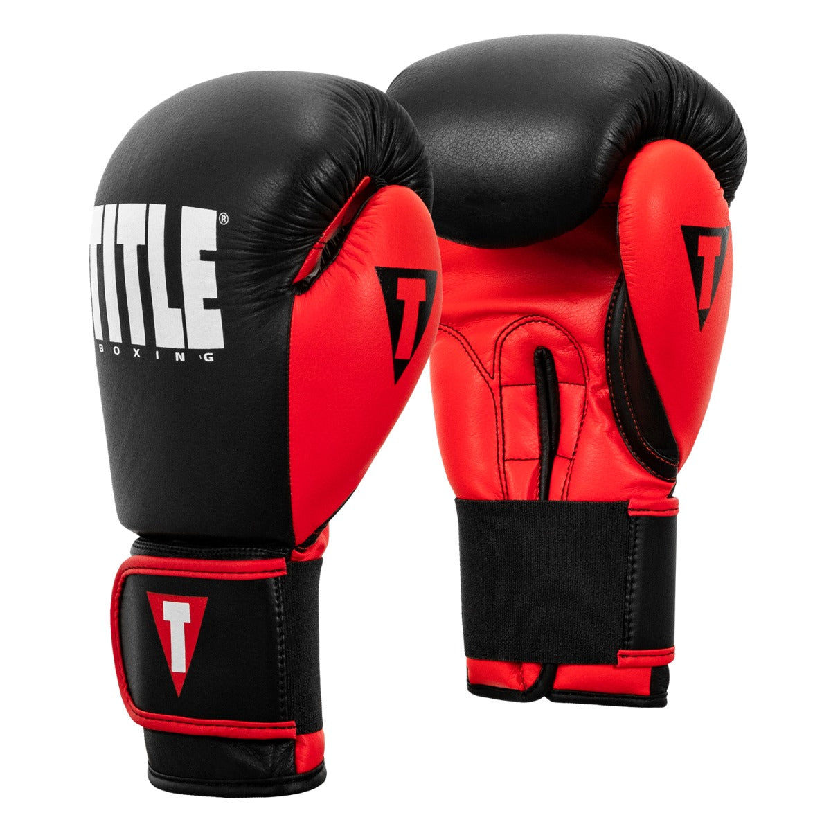variant:Black/Red::TITLE Boxing Dynamic Strike Heavy Bag Gloves side view