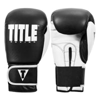 color:Black/White::TITLE Boxing Dynamic Strike Heavy Bag Gloves main view