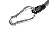 variant:lifestyle::TITLE Boxing 3-In-1 Resistance Band Slip Cord connected to a carabiner