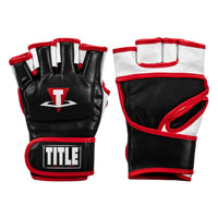 color:Black/White/Red::TITLE MMA Conflict Pro Fight Gloves main view