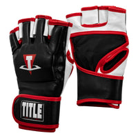 variant:Black/White/Red::TITLE MMA Conflict Pro Fight Gloves alternate view