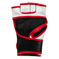 variant:Black/White/Red::TITLE MMA Conflict Pro Fight Gloves back view