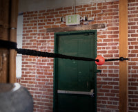 variant:lifestyle::TITLE Boxing Resistance Band Horizontal Speed Ball in a boxing gym