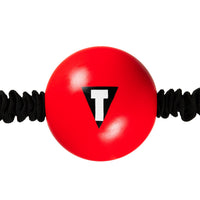 variant:lifestyle::TITLE Boxing Resistance Band Horizontal Speed Ball close up of the ball