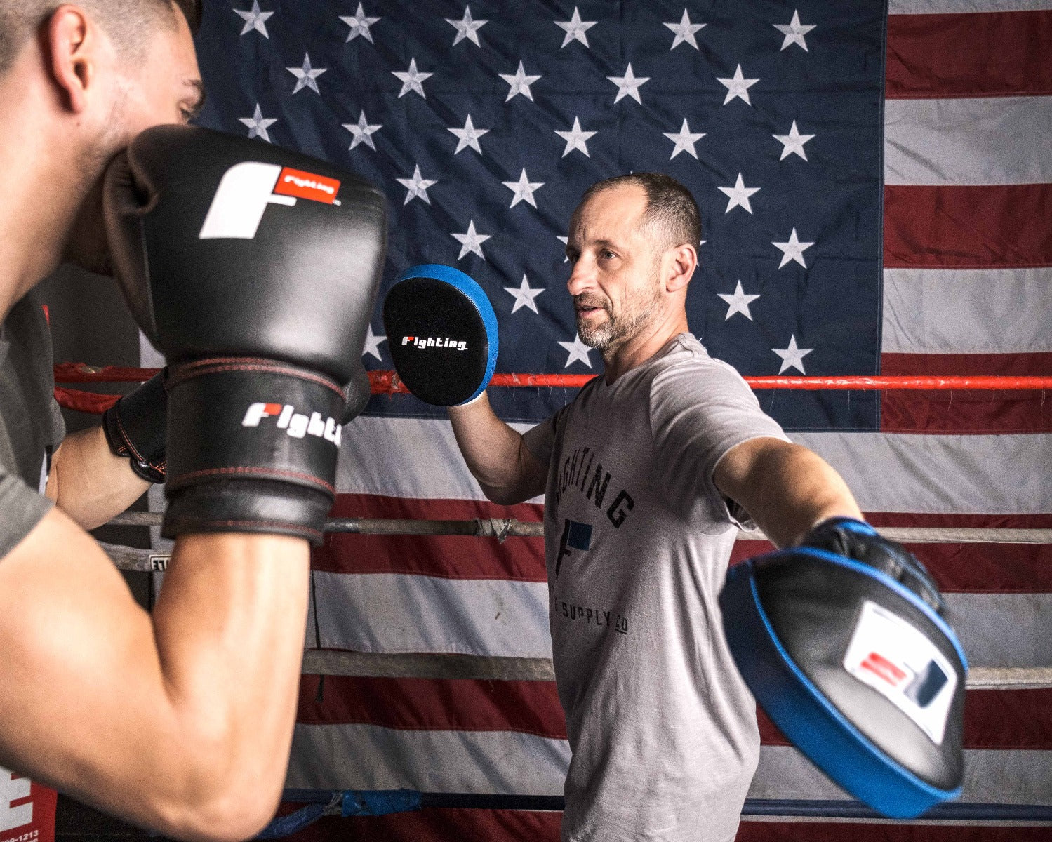 Fighting Freedom Leather Focus Mitts TITLE Boxing Gear