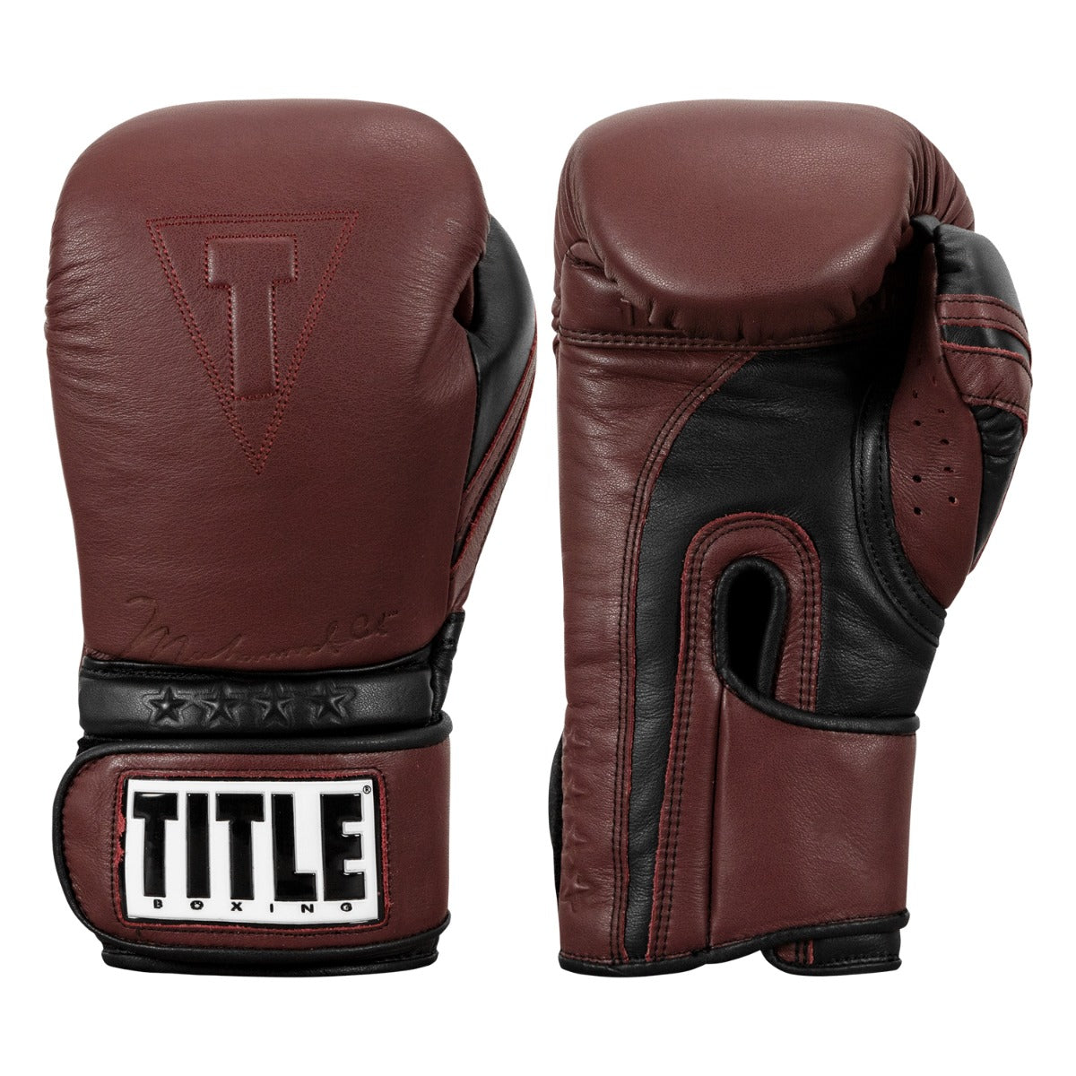 Ali Authentic Leather Bag Gloves TITLE Boxing Gear