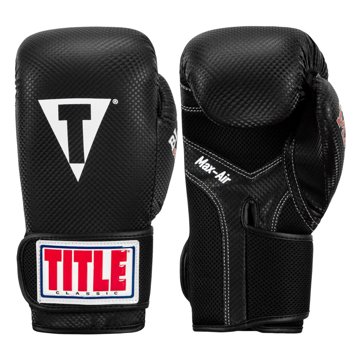 TITLE Classic Black Max Select Boxing Gloves TITLE Boxing Gear